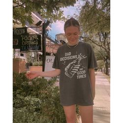 bad decisions comfort colors graphic tee | bachelorette party tee | feminist aesthetic grunge y2k retro shirt