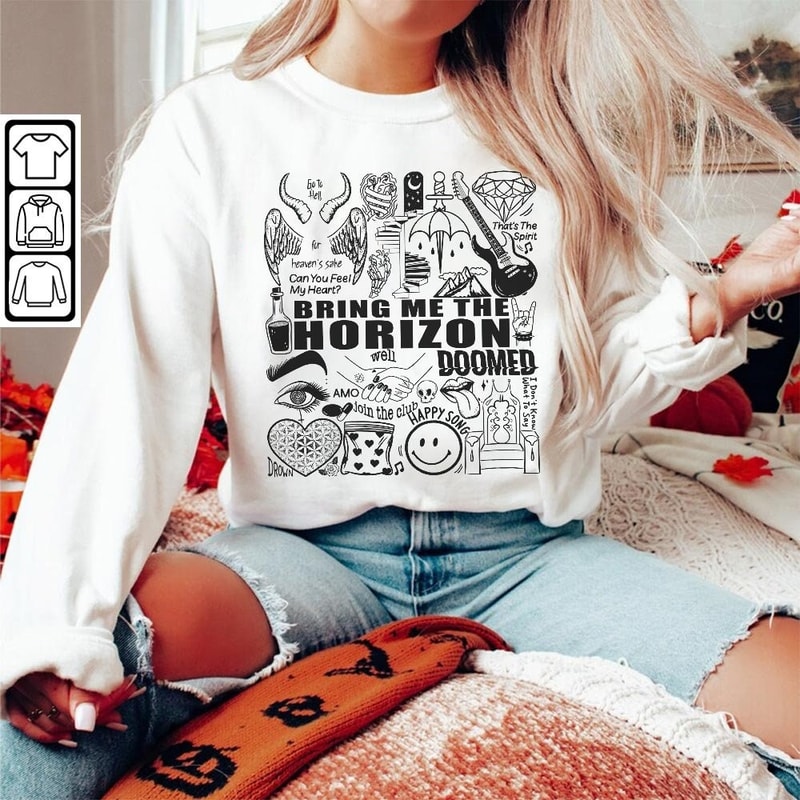 Bring Me The Horizon Doodle Art Shirt, Vintage Bring Me The Horizon Album Lyric Merch Tee Hoodie, Bring Me The Horizon Tour 2023 DA0505DT - 5.jpg