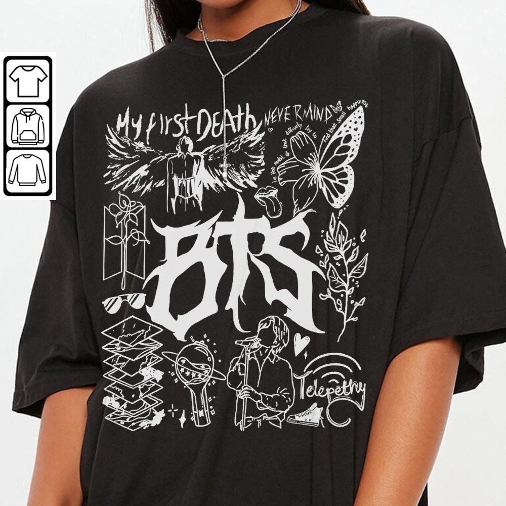 BTS Doodle Art Shirt, Vintage BTS Album Lyric Art Tattoo Sweatshirt Hoodie Tour 2023 Concert DA3005DT - 3.jpg