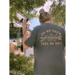 do no harm take no shit feminist tee | comfort colors shirt | trendy hippie graphic tee | boho graphic tee