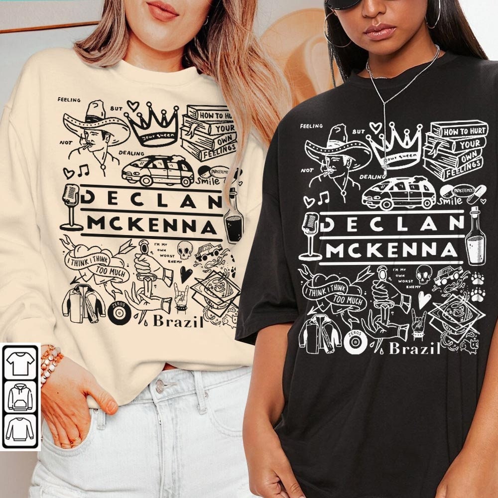 Declan McKenna Doodle Art Shirt, Vintage Declan McKenna Lyrics Tattoo Design Art Retro Declan McKenna Tour Concert 2023 DA3105DT - 2.jpg