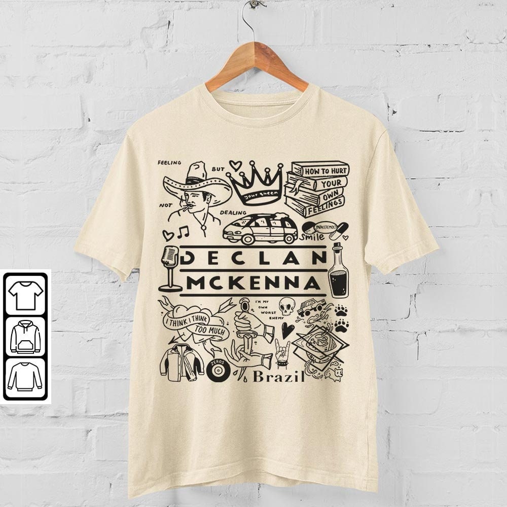 Declan McKenna Doodle Art Shirt, Vintage Declan McKenna Lyrics Tattoo Design Art Retro Declan McKenna Tour Concert 2023 DA3105DT - 4.jpg