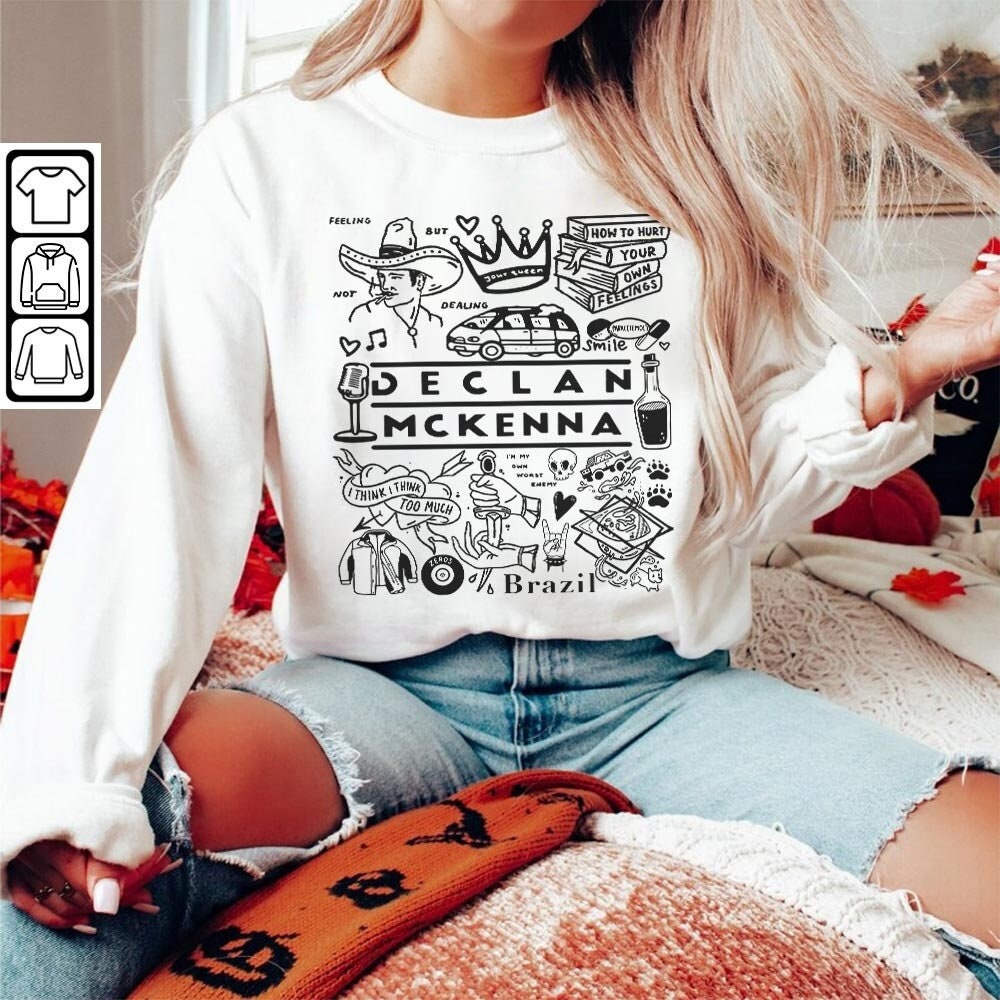 Declan McKenna Doodle Art Shirt, Vintage Declan McKenna Lyrics Tattoo Design Art Retro Declan McKenna Tour Concert 2023 DA3105DT - 5.jpg