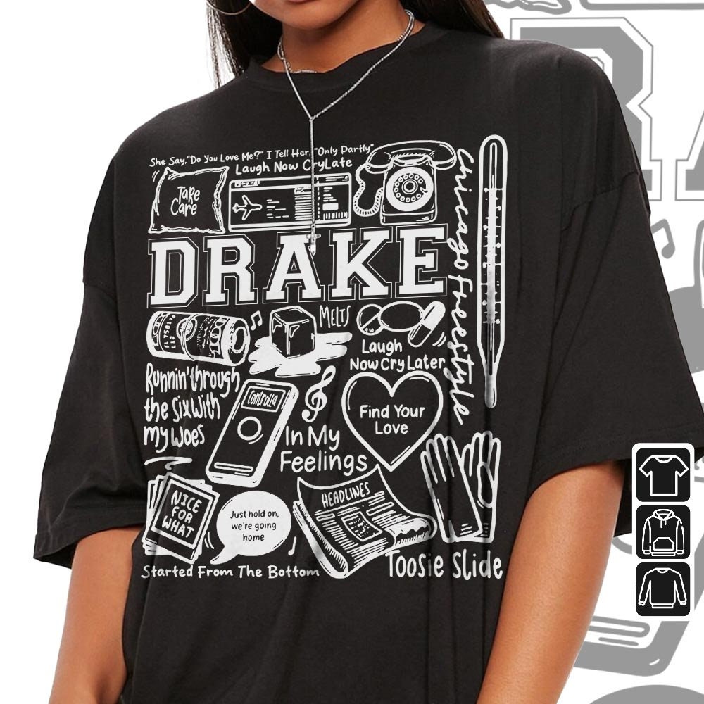 Drake Doodle Art Shirt, Vintage Merch Drake Album Lyrics Song Sweatshirt Hoodie, Retro Drake Tour 2023 DA2604DT - 1.jpg