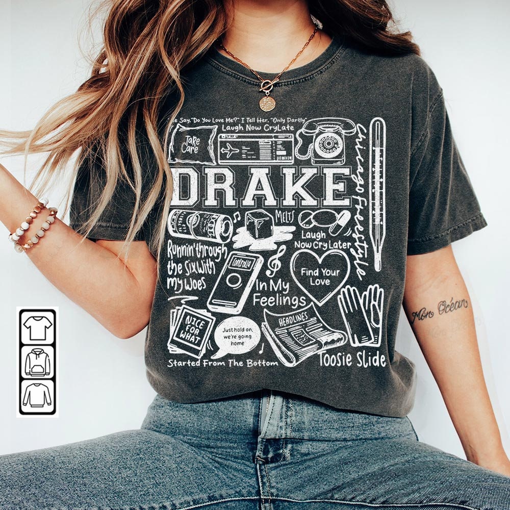 Drake Doodle Art Shirt, Vintage Merch Drake Album Lyrics Song Sweatshirt Hoodie, Retro Drake Tour 2023 DA2604DT - 3.jpg