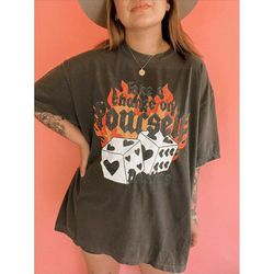 take a chance on yourself tee, comfort colors tee, self love positivity shirt, feminist shirt, trendy vintage graphic te