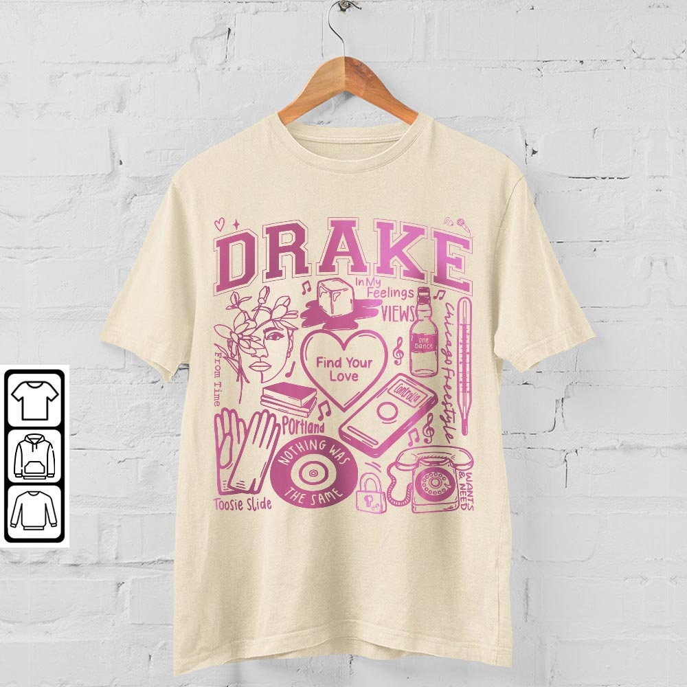 Drake Doodle Art Shirt, Vintage Merch Drake Album Lyrics Song Sweatshirt Hoodie, Retro Drake Tour 2023 L3004DA - 4.jpg