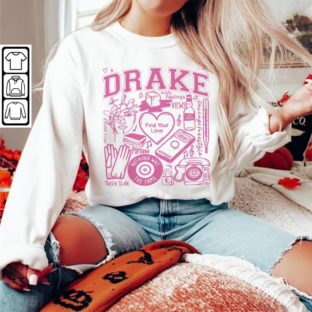 Drake Doodle Art Shirt, Vintage Merch Drake Album Lyrics Song Sweatshirt Hoodie, Retro Drake Tour 2023 L3004DA - 5.jpg