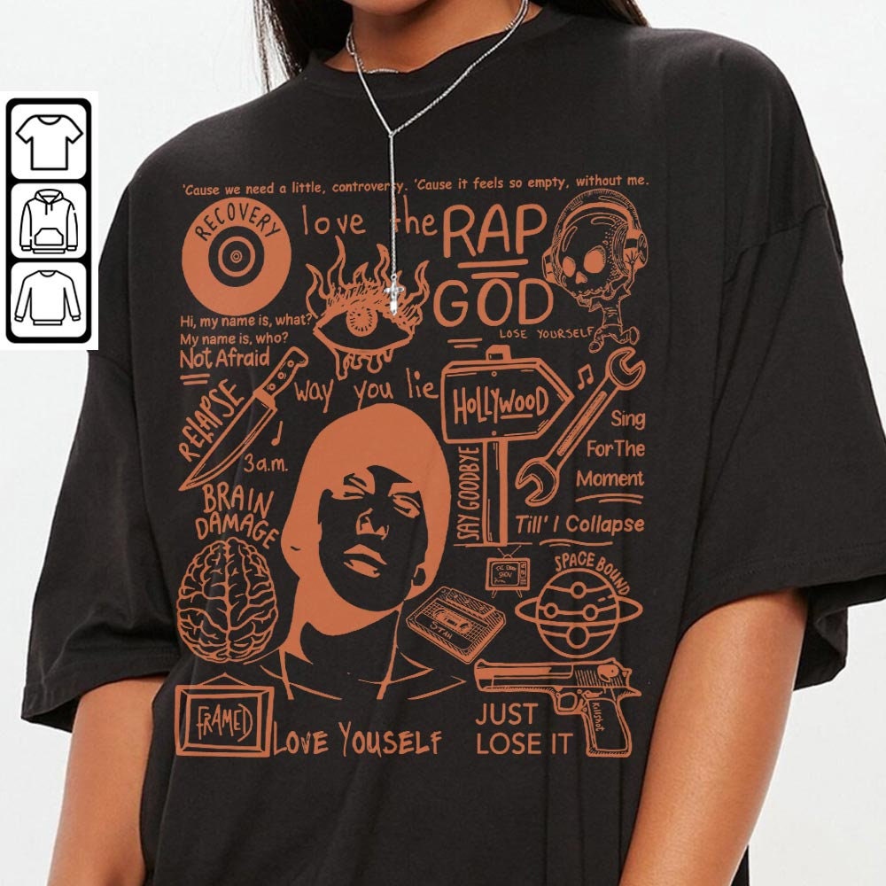 Eminem Doodle Art Tattoo Shirt, Eminem Album Lyrics Art Sweatshirt Hoodie, Retro Eminem Tour 2023 Art DA1205DT - 3.jpg