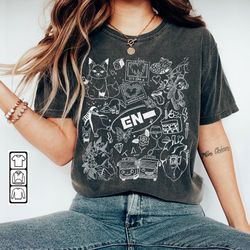 enhypen kpop doodle art shirt, vintage enhypen merch tee graphic album lyric sweatshirt, retro enhypen tour 2023 da2106d