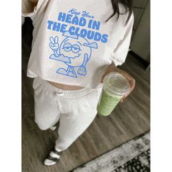 head in the clouds bohemian retro vintage comfort colors graphic tee | retro graphic tee | grunge hippie boho graphic