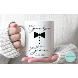 grandpa of the groom 2 - personalized grandfather of the groom gift from bride, wedding gift for parents, wedding mug fo