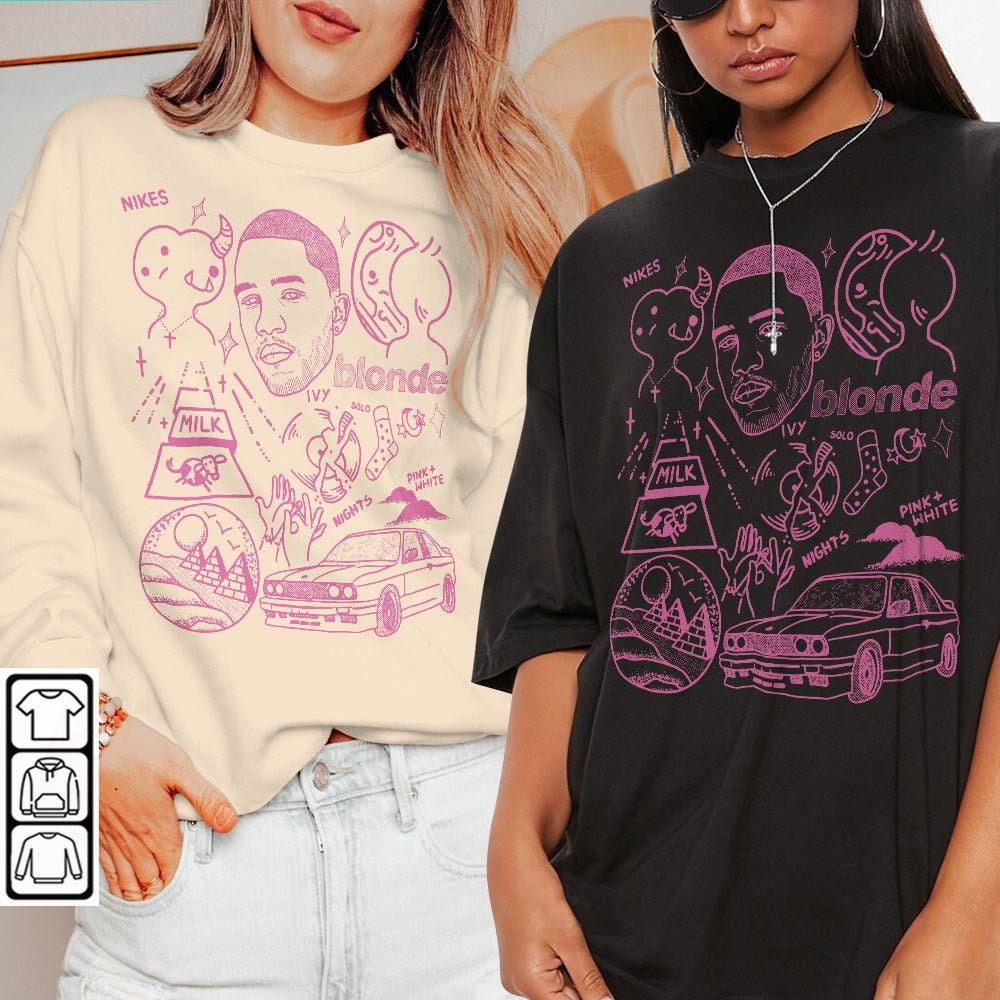 Frank Ocean Doodle Art Shirt, Frank Ocean Blonde Album Tour 2023 Vintage Merch, Frank Ocean Music L3004DA - 2.jpg