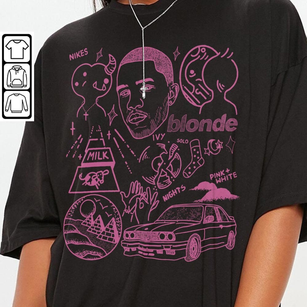 Frank Ocean Doodle Art Shirt, Frank Ocean Blonde Album Tour 2023 Vintage Merch, Frank Ocean Music L3004DA - 3.jpg