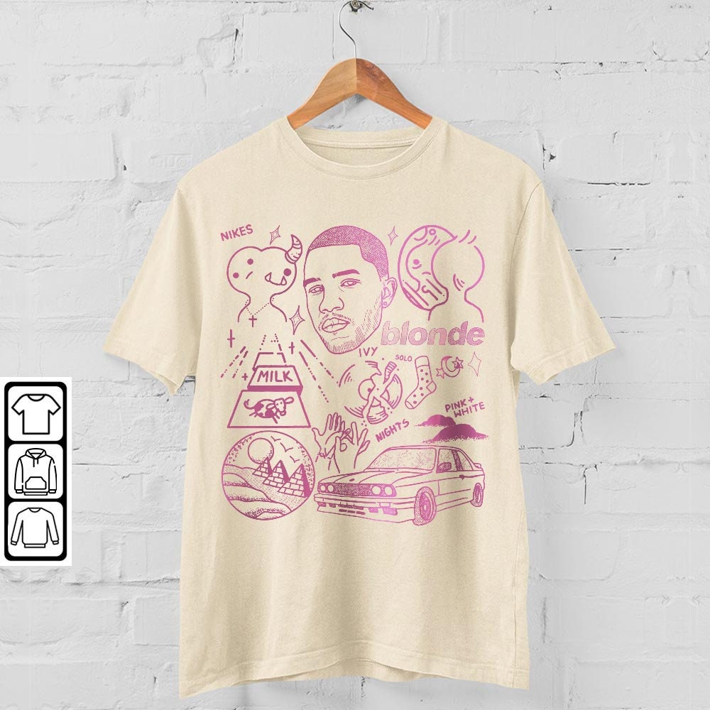 Frank Ocean Doodle Art Shirt, Frank Ocean Blonde Album Tour 2023 Vintage Merch, Frank Ocean Music L3004DA - 4.jpg