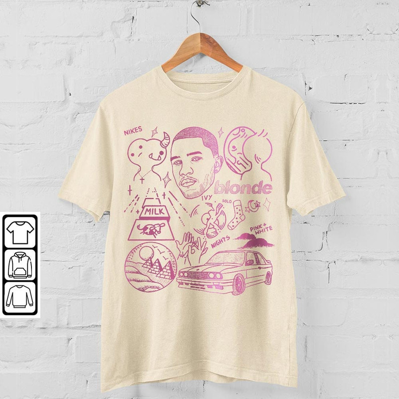 Frank Ocean Doodle Art Shirt, Frank Ocean Blonde Album Tour 2023 Vintage Merch, Frank Ocean Music L3004DA - 4.jpg