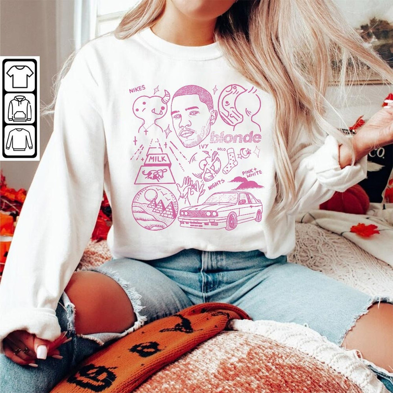 Frank Ocean Doodle Art Shirt, Frank Ocean Blonde Album Tour 2023 Vintage Merch, Frank Ocean Music L3004DA - 5.jpg