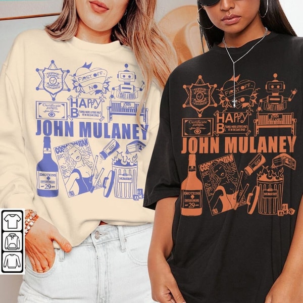 John Mulaney Doodle Art Shirt, Vintage John Mulaney Album Lyrics Art Tattoo Sweatshirt Hoodie Tour 2023 Concerts V1 DA3005DT - 1.jpg