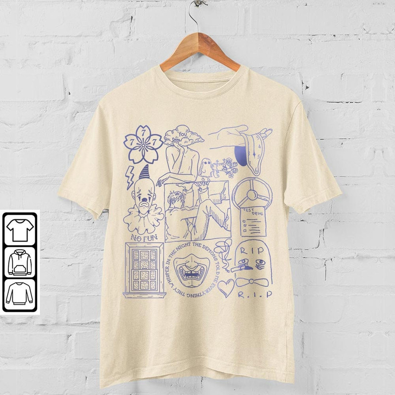 Joji Music Doodle Art Shirt, Vintage Joji Merch Tee Graphics Smithereens Album Lyric, Retro Joji Tour DA2806DT V1 - 4.jpg