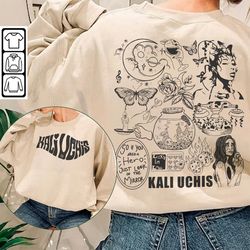 kali uchis doodle art shirt, 2 side vintage red moon in venus merch album lyric sweatshirt hoodie, retro kali uchis tour