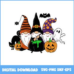 gnomies halloween svg, gnome witch svg, gnome svg, pumpkin svg, ghost svg, halloween svg, png eps file