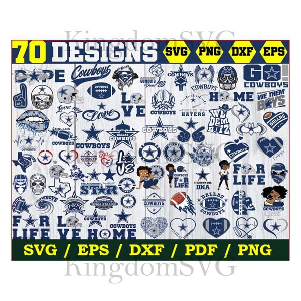 70 Designs Dallas Cowboys Football Svg Bundle, Cowboys Betty - Inspire ...