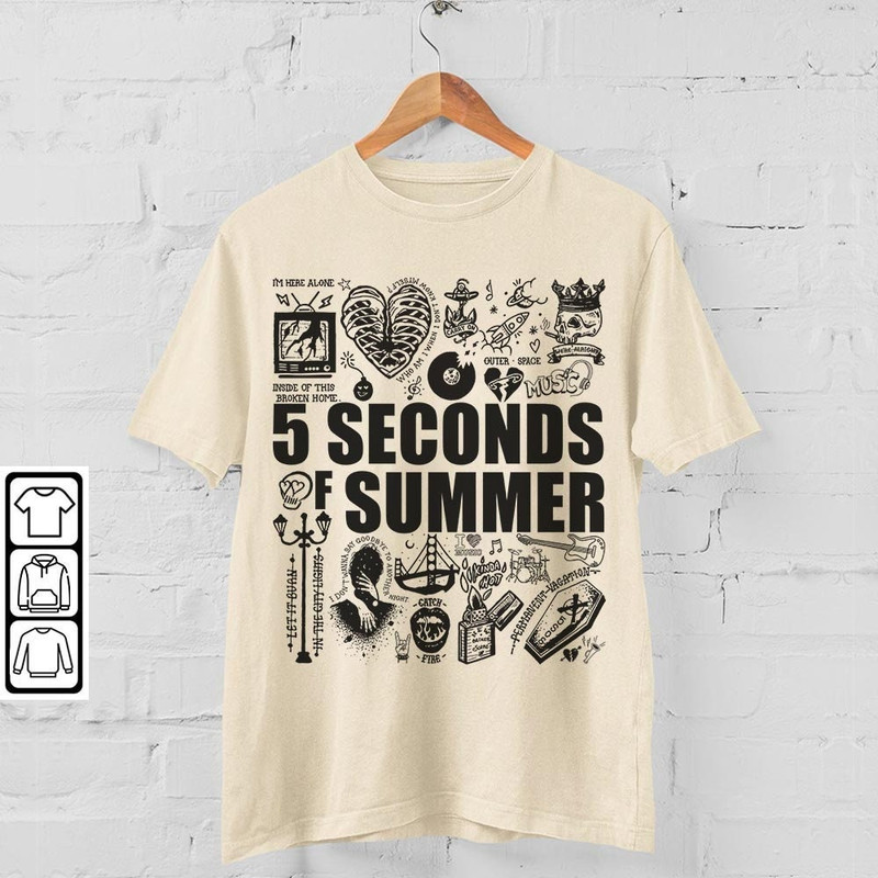 5 Seconds Of Summer Music Shirt, 5SOS5 Album Lyric Art Sweatshirt Hoodie, 5SOS Tour 2023 MUS2204DT - 4.jpg