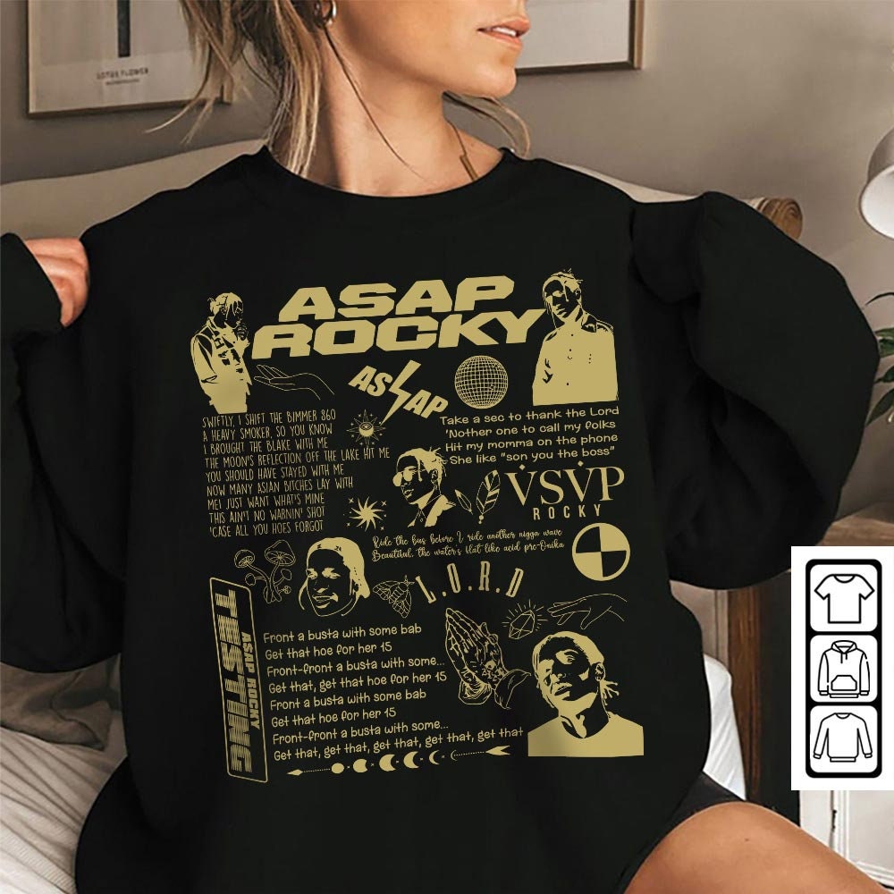 ASAP Rocky Doodle Art Shirt, ASAP Rocky Sweatshirt, Testing Vintage Lyric Album Song Rap Retro Unisex Gifts For Fan Hoodie Da2404CT - 5.jpg