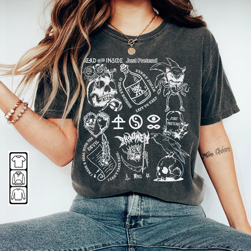 Bad Omens Doodle Art Shirt, Retro Bad Omens Album Lyric Art Sweatshirt Hoodie Bad Omens Tour Concert Tattoo DA0806DT - 1.jpg