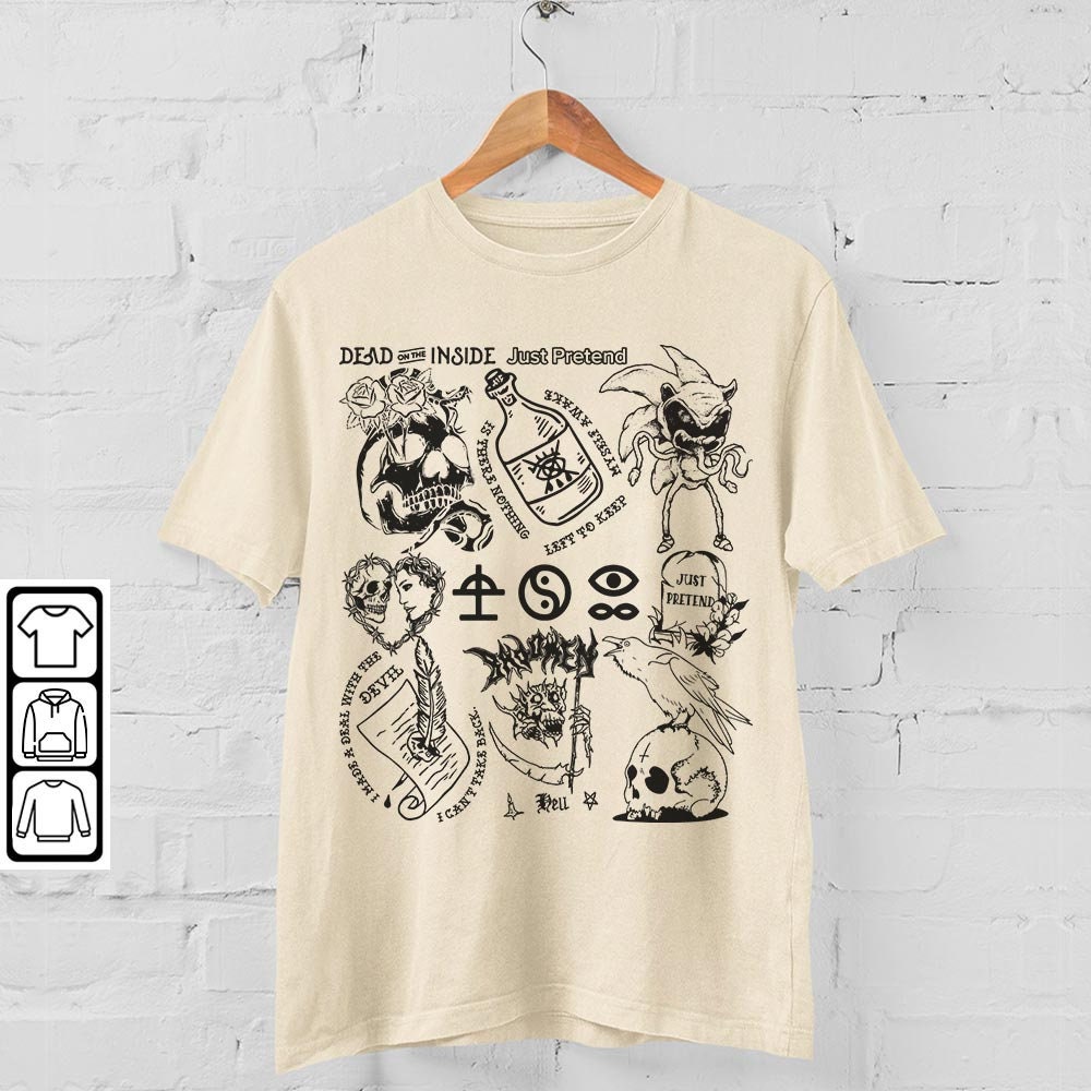 Bad Omens Doodle Art Shirt, Retro Bad Omens Album Lyric Art Sweatshirt Hoodie Bad Omens Tour Concert Tattoo DA0806DT - 4.jpg