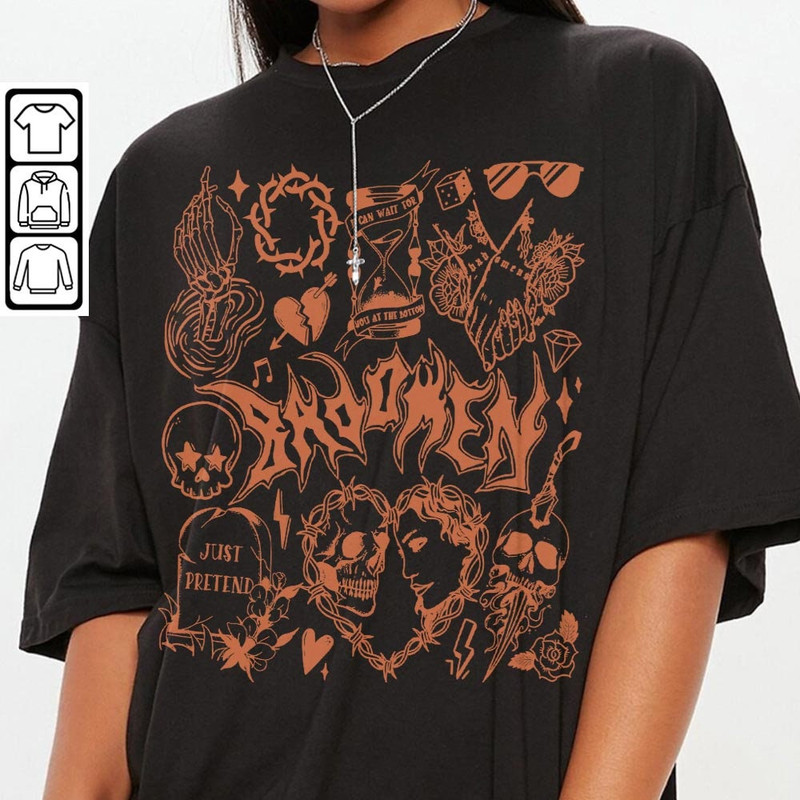 Bad Omens Doodle Art Shirt, Retro Bad Omens Album Lyrics Art Sweatshirt Hoodie Bad Omens Tour 2023 Tattoo V1 DA0806DT - 3.jpg