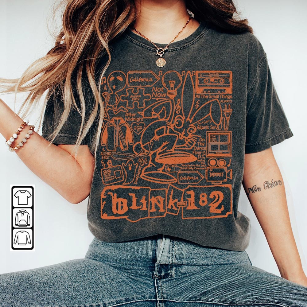 Blink 182 Doodle Art Shirt, Vintage Blink 182 Merch Album Lyric Art Sweatshirt Hoodie, Blink-182 Tour 2023 Doodle DA1205DT - 2.jpg