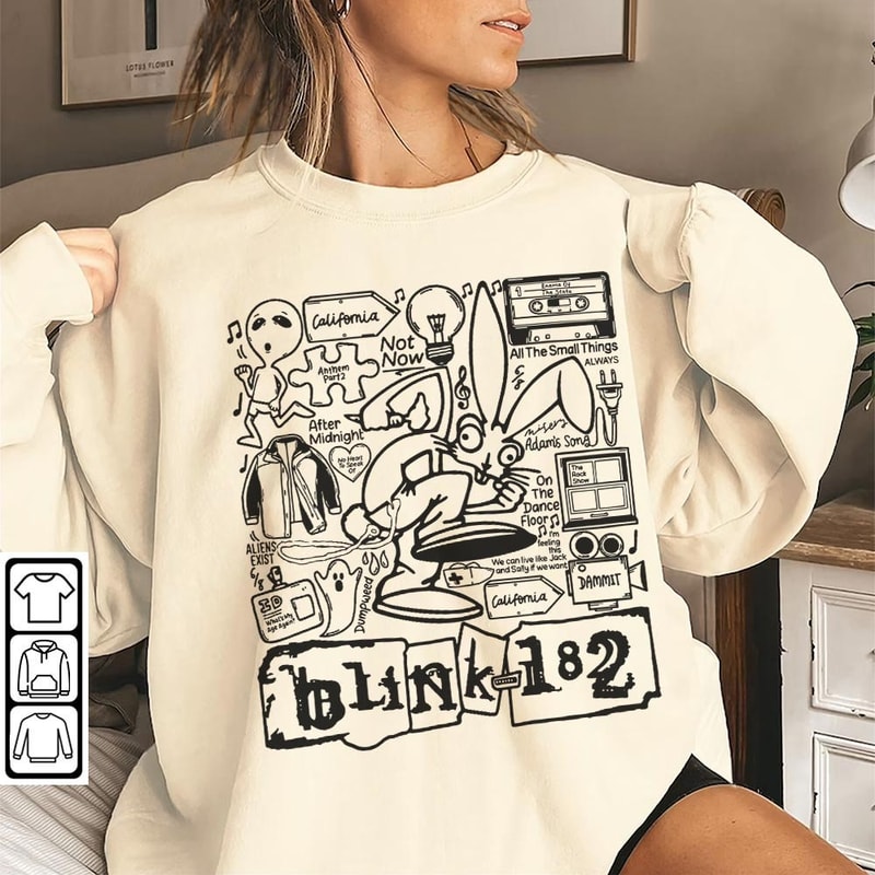 Blink 182 Doodle Art Shirt, Vintage Blink 182 Merch Album Lyric Art Sweatshirt Hoodie, Blink-182 Tour 2023 Doodle DOA2504DT - 2.jpg