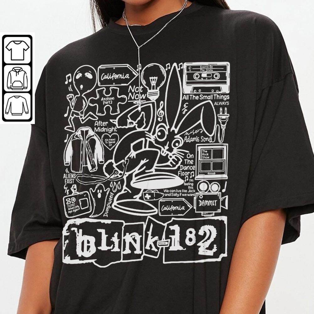 Blink 182 Doodle Art Shirt, Vintage Blink 182 Merch Album Lyric Art Sweatshirt Hoodie, Blink-182 Tour 2023 Doodle DOA2504DT - 3.jpg