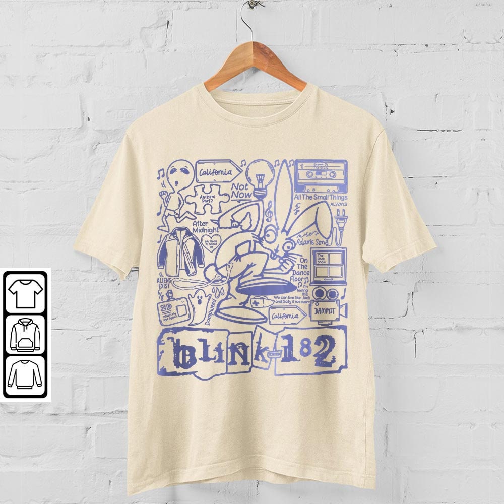 Blink 182 Doodle Art Shirt, Vintage Blink 182 Merch Album Lyric Art Sweatshirt Hoodie, Blink-182 Tour 2023 Doodle DA1205DT - 4.jpg