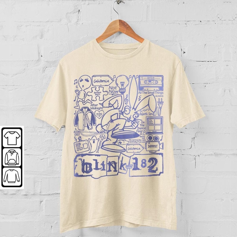 Blink 182 Doodle Art Shirt, Vintage Blink 182 Merch Album Lyric Art Sweatshirt Hoodie, Blink-182 Tour 2023 Doodle DA1205DT - 4.jpg