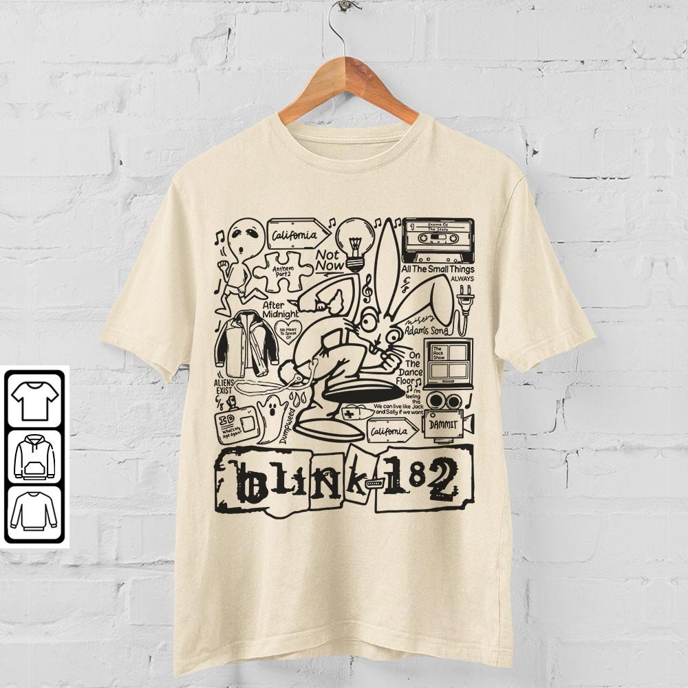 Blink 182 Doodle Art Shirt, Vintage Blink 182 Merch Album Lyric Art Sweatshirt Hoodie, Blink-182 Tour 2023 Doodle DOA2504DT - 4.jpg
