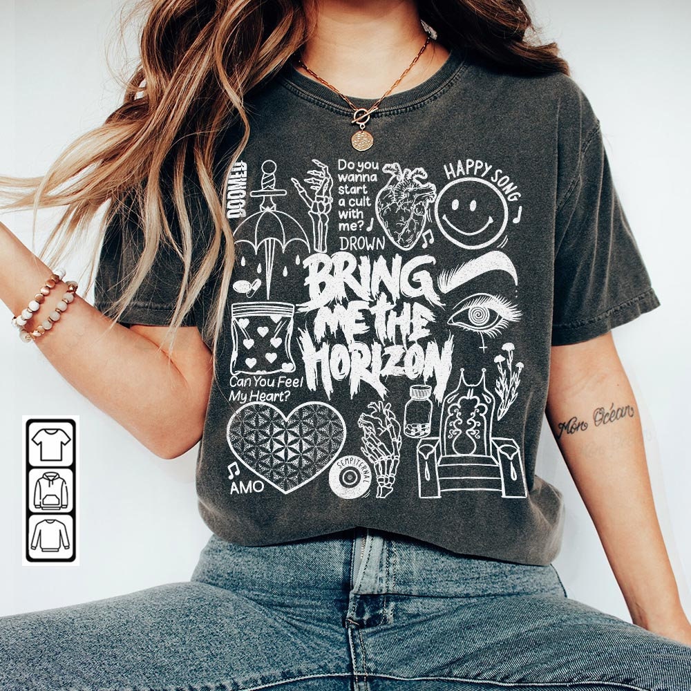 Bring Me The Horizon Doodle Art Shirt, Vintage Bring Me The Horizon Album Lyric Merch Tee Hoodie, Bring Me The Horizon Tour 2023 DA0505DT - 1.jpg