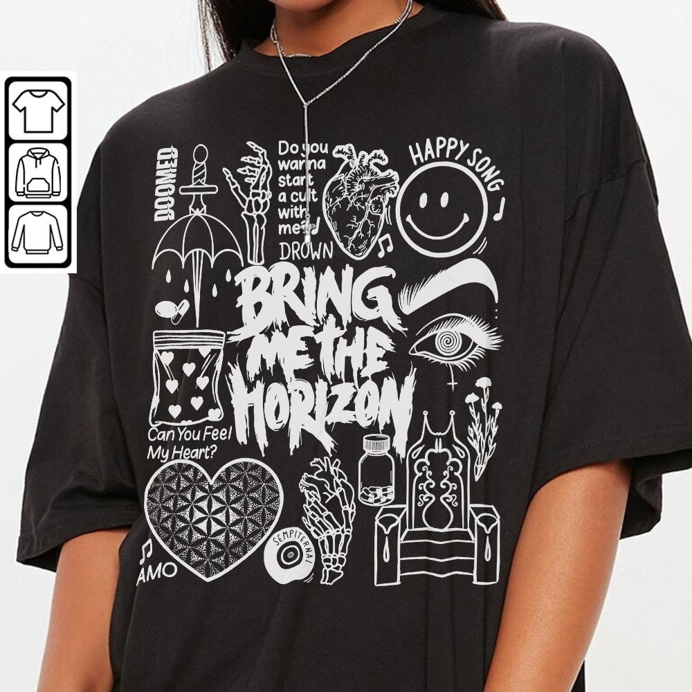 Bring Me The Horizon Doodle Art Shirt, Vintage Bring Me The Horizon Album Lyric Merch Tee Hoodie, Bring Me The Horizon Tour 2023 DA0505DT - 3.jpg