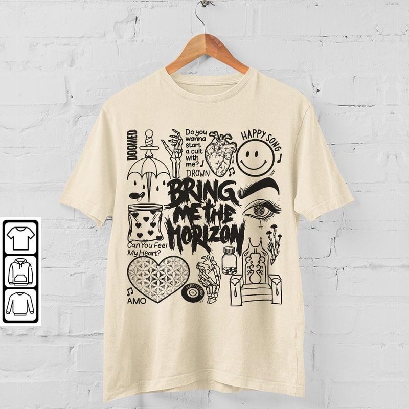 Bring Me The Horizon Doodle Art Shirt, Vintage Bring Me The Horizon Album Lyric Merch Tee Hoodie, Bring Me The Horizon Tour 2023 DA0505DT - 4.jpg