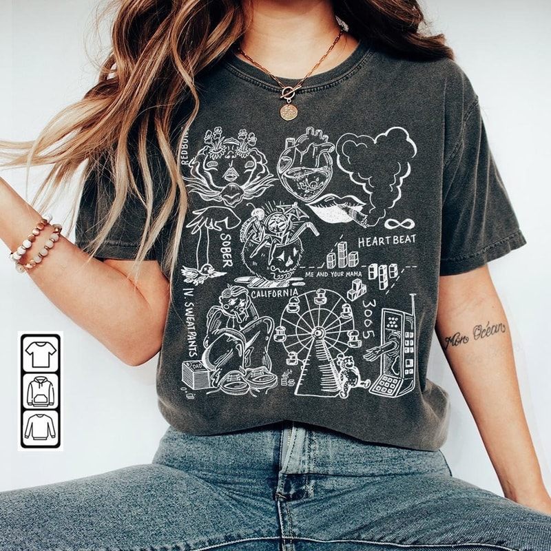 Childish Gambino Doodle Art Shirt, Vintage Childish Gambino Lyric Tattoo Design Art Tour Concert 2023 DA3105DT - 1.jpg