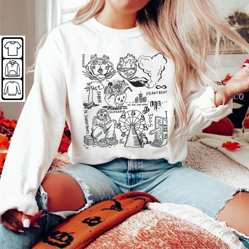 Childish Gambino Doodle Art Shirt, Vintage Childish Gambino Lyric Tattoo Design Art Tour Concert 2023 DA3105DT - 5.jpg