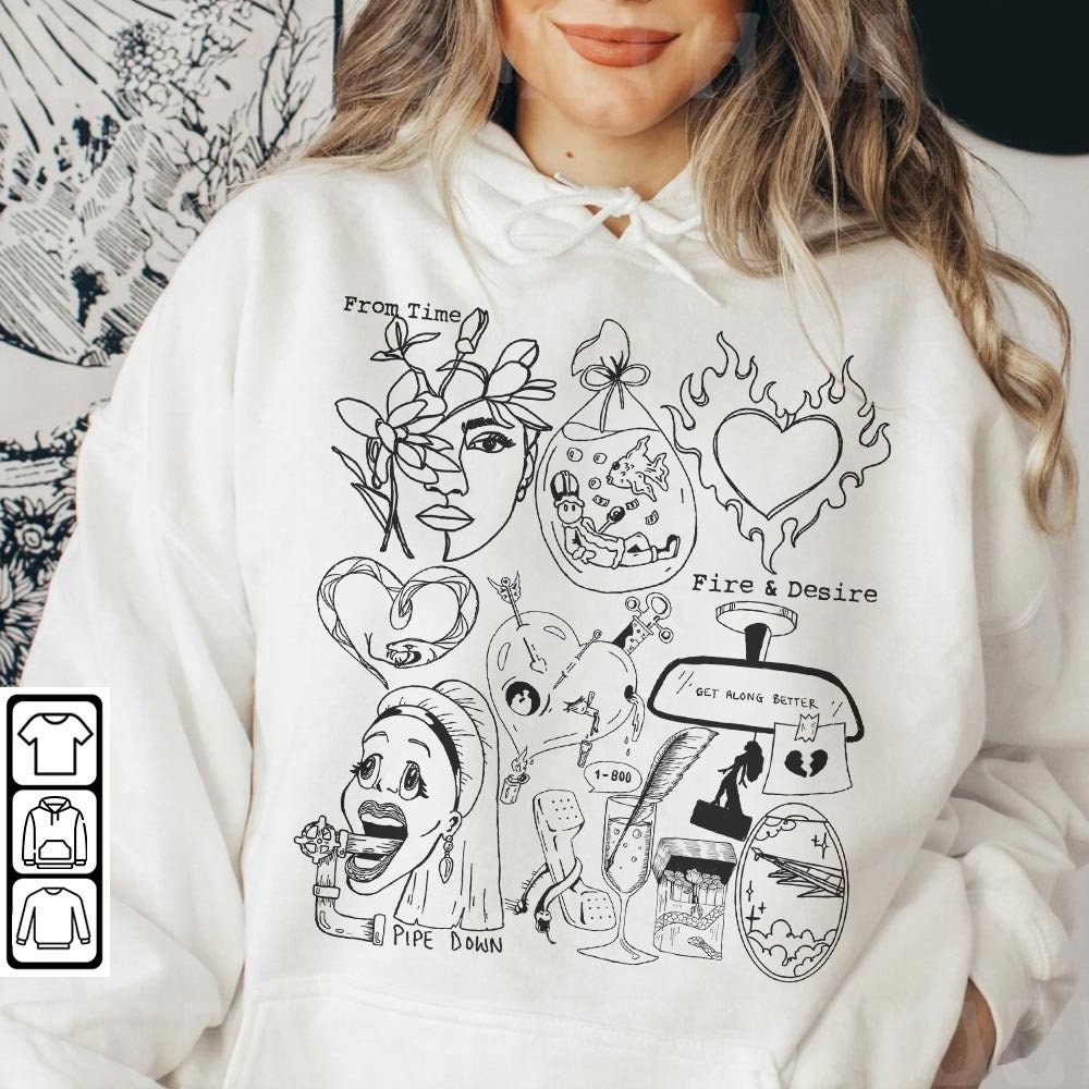 Drake Doodle Art Shirt, Vintage Merch Drake Album Lyrics Song Sweatshirt Hoodie, Drake Tour Rap DA2604DT - 4.jpg