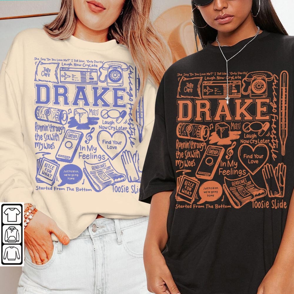 Drake Doodle Art Shirt, Vintage Merch Drake Album Lyrics Song Sweatshirt Hoodie, Retro Drake Tour 2023 DA1205DT - 1.jpg
