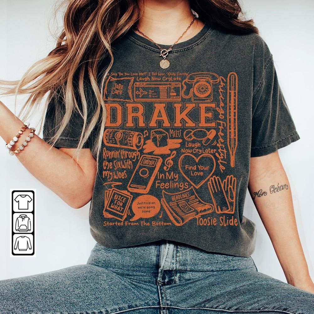 Drake Doodle Art Shirt, Vintage Merch Drake Album Lyrics Song Sweatshirt Hoodie, Retro Drake Tour 2023 DA1205DT - 2.jpg
