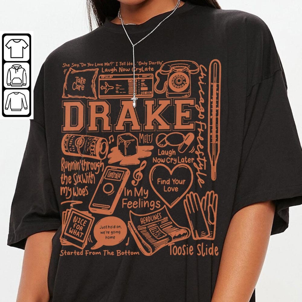 Drake Doodle Art Shirt, Vintage Merch Drake Album Lyrics Song Sweatshirt Hoodie, Retro Drake Tour 2023 DA1205DT - 3.jpg
