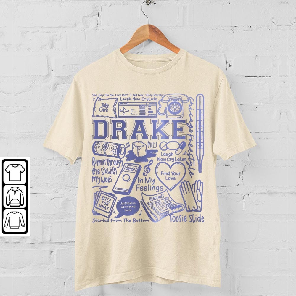 Drake Doodle Art Shirt, Vintage Merch Drake Album Lyrics Song Sweatshirt Hoodie, Retro Drake Tour 2023 DA1205DT - 4.jpg