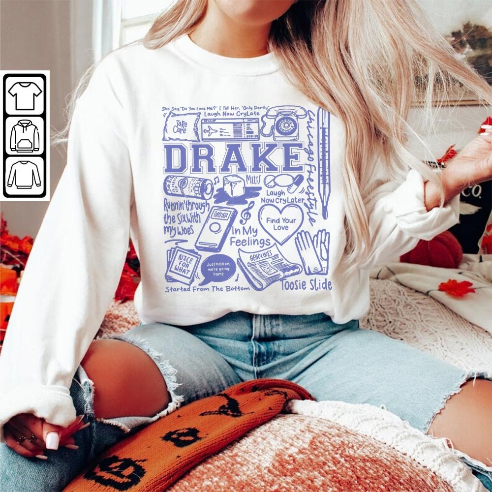 Drake Doodle Art Shirt, Vintage Merch Drake Album Lyrics Song Sweatshirt Hoodie, Retro Drake Tour 2023 DA1205DT - 5.jpg