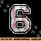 Baseball Jersey Number 6 Vintage Distressed 6th Birthday png, sublimation copy.jpg