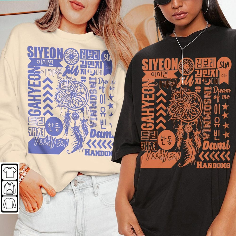 Dreamcatcher Kpop Doodle Art, Vintage Dreamcatcher Merch Tee Graphic Album Lyrics Art Sweatshirt Hoodie, Dreamcatcher Tour 2023 DA2706DT V1 - 1.jpg